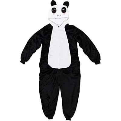 Abbildung von Katara Partyanzug Zoo Wilde Tiere Jumpsuit Kostüm Erwachsene S XL, Karneval Kostüm, Kigurumi Panda schwarz weiß XL (175 185cm)