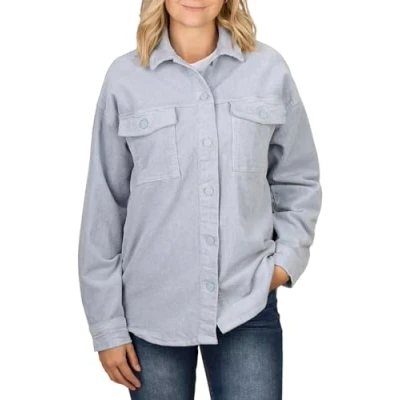 Abbildung von DENIMFY Hemdjacke Damen Hemdbluse DFSophia Oversize Fit Shacket mit Knopfleiste