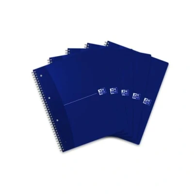 Abbildung von Oxford Collegeblock A4, kariert, 70 Blatt, original blue / blau, 5 Stück