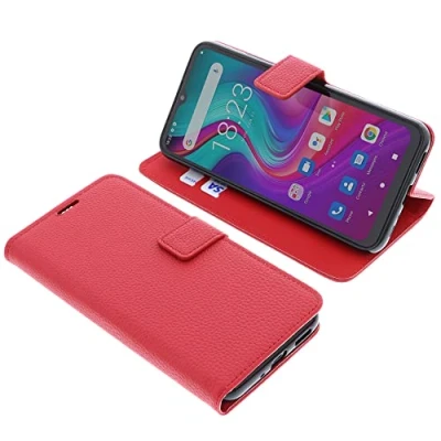 Abbildung von foto kontor Tasche kompatibel mit Doogee X96 PRO Book Style rot Schutz Hülle Buch
