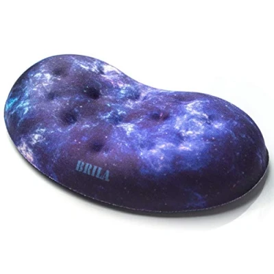Abbildung von BRILA Handballenauflage Ergonomisch Memory Schaum Handgelenkstütze für PC Gaming Computer Laptop Arbeit Massieren von Löchern Design wrist rest (Nebula Maus Handgelenk)