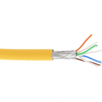 Abbildung von InLine 76899Y Patchkabel, S/FTP (PiMf), Cat.6A, 500MHz, halogenfrei, Kupfer, gelb, 100m