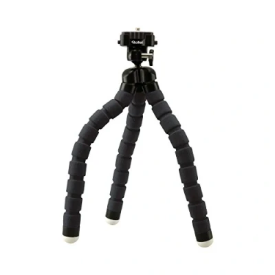 Abbildung von Rollei Monkey Pod Biegsames Mini Stativ mit flexiblen Beinen, Max. Höhe 27 cm inkl. Kugelkopf, rutschfesten Gummifüßen und Schnellwechselplatte Schwarz
