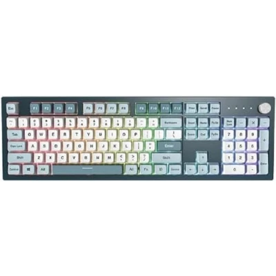 Abbildung von nuLOOM Montech MKey Mechanische Gaming Tastatur: anpassbare RGB LED, Premium MDA PBT Tastenkappe, Hot Swappable, Gateron G Red Pro 2.0 vorgeschmierte Schalter, Osaka Castle Theme, Freiheit (MK105FR)