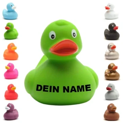 Abbildung von Badeente personalisierbar (grün)