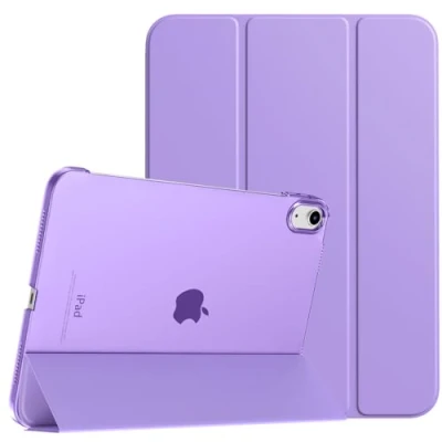 Abbildung von TiMOVO Hülle Kompatibel mit iPad 10 Generation 10,9 Zoll 2022, 10. Schlank Smart Case Cover, Auto Schlaf/Aufwach Schutzhülle Transluzent Hart PC Rückhülle, Lila