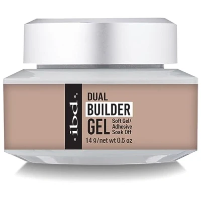 Abbildung von IBD Dual Builder Gel Cool Nude Soft und Haftgel für langanhaltende Nagelverlängerungen Einfach ablösbar UV/LED härtend 14 g
