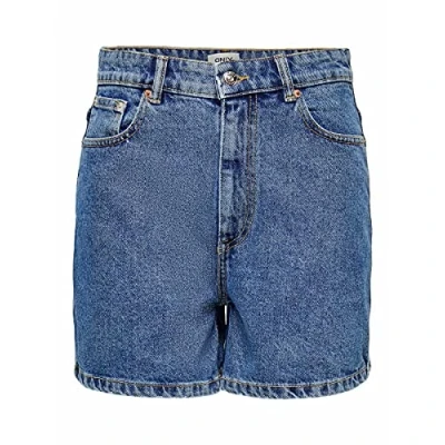Abbildung von ONLY Damen ONLBAY Life HW MOM DNM NAS Shorts, Medium Blue Denim, S