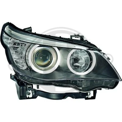 Abbildung von DIEDERICHS 1224283 Scheinwerfer links H7/H7, LED mit Abbiegelicht Stellmotor für LWR, Gehäuse schwarzem Innenteil BMW: 5 Touring, Limousine