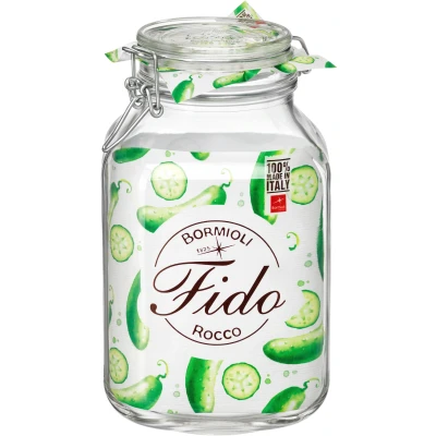 Abbildung von Bormioli Rocco Vorratsglas &quot;Fido&quot;, (Set, 6 tlg., Stück, 3,0l Fassungsvermögen), luftdicht verschließbar, mit Bügelverschluß