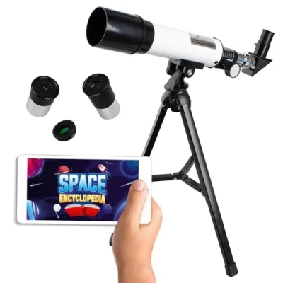 Abbildung von Big Minds Teleskop Kinder mit Lern APP Fernrohr Telescope Astronomy und Terrestrisch 3 Linsen für