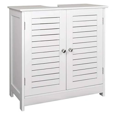 Abbildung von EUGAD Waschbeckenunterschrank (1 St) Waschtisch 60x30x60 cm mit 2 Türe Weiß