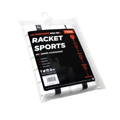 Abbildung von NOX paddel Overgrip Pro 12 Stück, weiß, Blister: 19x14x2 cm