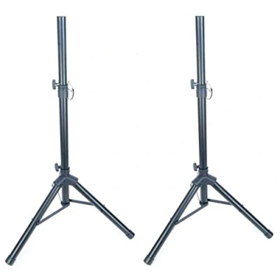 Abbildung von 2 Stück PROFI Lautsprecherstativ S30B 25 kg / 75 132 cm Stahl schwarz Boxenstativ/Boxenständer mit extra breite Dreibein
