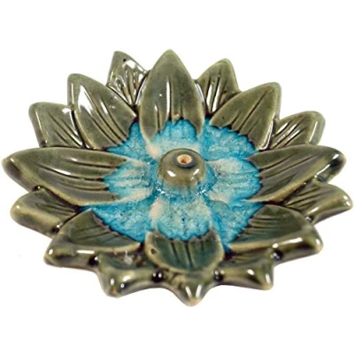 Abbildung von Guru Shop Räucherstäbchen Halter Räucherstäbchenhalter Lotus aus Keramik..