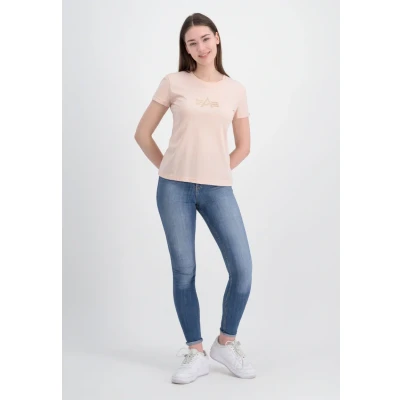 Abbildung von Alpha Industries Tshirt print, Damen, Größe: XS, Pastel peach