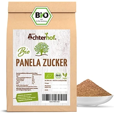 Abbildung von Panela Zucker Bio 500g Vollrohrzucker aus Kolumbien Brauner ohne Zusätze Rohrzucker kontrolliert biologischem Anbau Panelazucker unraffiniert vom Achterhof