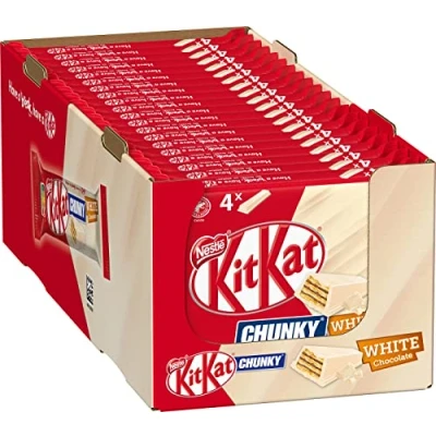 Abbildung von KitKat Nestlé CHUNKY White Schokoriegel mit weißer Schokolade, Multipack, 20er Pack (à 4 x 40g)
