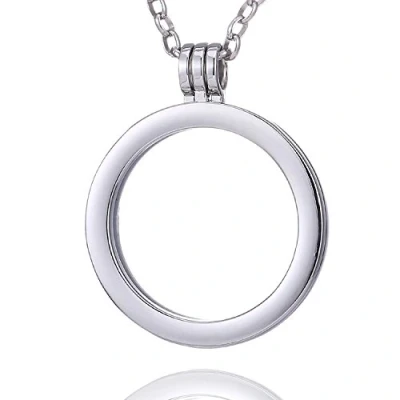 Abbildung von Morella Kette mit Anhänger Damen Halskette 70 cm für Coins 33 mm (1 tlg), Silberne Kette, Coin Carrier, im Samtbeutel
