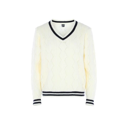 Abbildung von DREIMASTER Maritimer Damenpullover XS/S / Off White 52% Acryl 25% Nylon 23% Polyester
