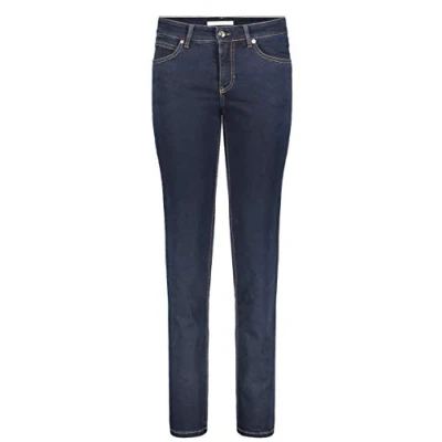Abbildung von MAC Jeans Melanie Straight Leg, Damen, Größe: 48x36, Dark rinsed