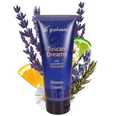 Abbildung von Di Palomo Vegan Tuscan Dreams Shower Cream 200ml Moisturizing Lavender Luxury Body Wash &amp; Gel with Skin Care and Calming Chamomile In Moisturizer