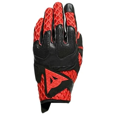 Abbildung von Dainese Air Maze Unisex Gloves, Motorradhandschuhe Sommer Textil, für Damen und Herren, Schwarz/Rot, XL