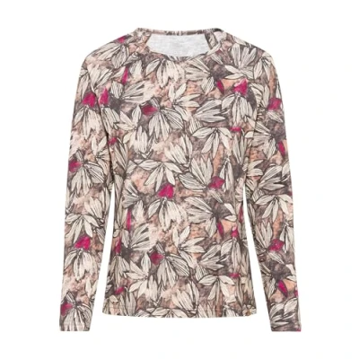 Abbildung von camel active Langarmshirt, Damen, Größe: Large, Aop magnolia