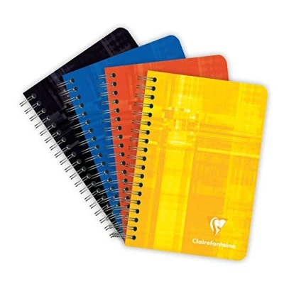 Abbildung von Clairefontaine 8506C Spiralheft (liniert, 9 x 14 cm, 90 Blatt) 1 Stück farbig sortiert