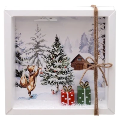 Abbildung von ZauberDeko Geldgeschenk Verpackung Weihnachten Pakete Wald Fuchs Geschenke Gutschein