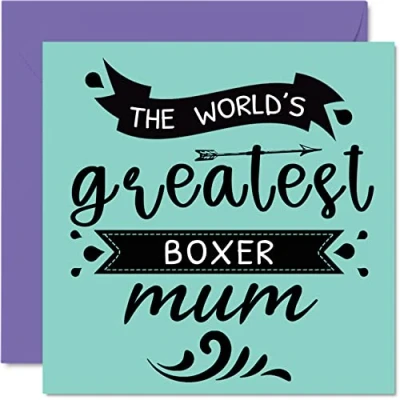 Abbildung von Geburtstagskarten für Sie von dem Hund World&#039;s Greatest Boxer Mom Happy Birthday Karte Haustier, Hundemutter, Geburtstagsgeschenke, 145 mm x mm, Muttertagsgrußkarten Mama, Mama