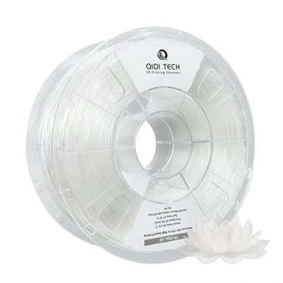 Abbildung von QIDI TECH TPU 95A hohe Fließfähigkeit Filament 1.75mm，TPU95A HF Flexibles 3D Drucker Filament, Elastizität,Geeignet für Hochgeschwindigkeitsdruck, 1kg Spule(2.2lbs), Transparent