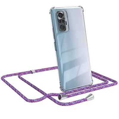 Abbildung von EAZY CASE Handykette kompatibel mit Xiaomi Redmi Note 10 Pro Handyhülle Umhängeband, Handykordel Schutzhülle, Silikonhülle, Hülle Band, Stylische Kette für Smartphone, Unicorn