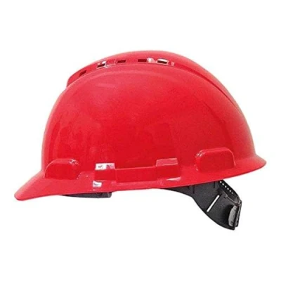 Abbildung von 3M H700CR Schutzhelm mit Pinlock und Kunststoffschweißband, H700 Serie, belüftet, Rot