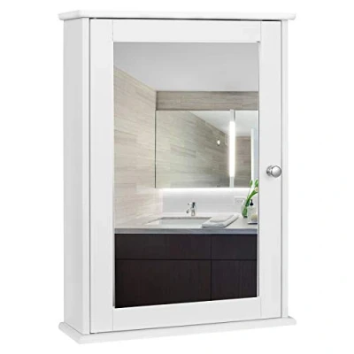 Abbildung von EUGAD Spiegelschrank (1 St) mit Ablage, aus Holz 42x58,5x12 cm weiß