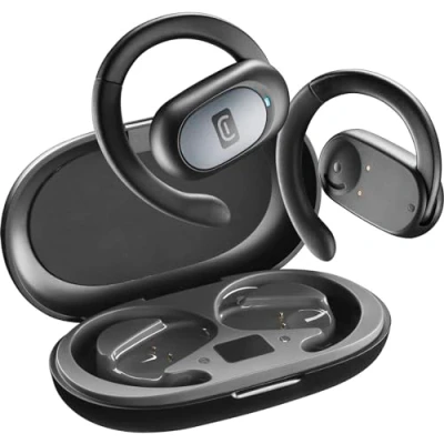 Abbildung von cellularline Open Ear Bluetooth Headset 54 Stunden Spielzeit IPX5 Zertifiziert Verstellbarer Kopfbügel Schwarz