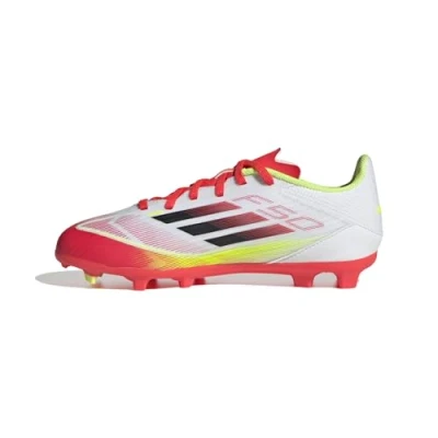 Abbildung von adidas F50 League Football Boots FG/MG Kids Fußballschuhe, Cloud White/Core Black/Solar Yellow, 33 EU