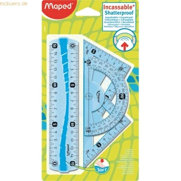 Abbildung von 20 x Maped Zeichenset Flex Mini 4 teilig farbig sortiert Blister