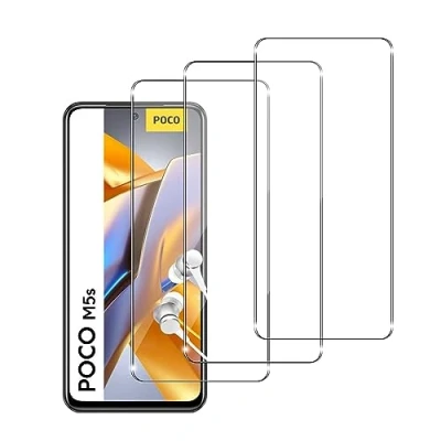 Abbildung von [3 Stück Schutzfolie Kompatibel mit xiaomi poco m5sPanzerglasfolie, Anti Kratz, 9H Härte, Ultra Klar Schutzglas, Blasenfrei Folie, Fall Transparent Panzerglasfolie