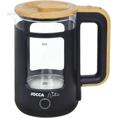 Abbildung von Jocca Wasserkocher 1,8 Liter Schwarz 360 Drehbare Basis Automatische Abschaltung Borosilikatglas