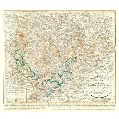 Abbildung von Historische Karte: Charte über die Länder des Herzoglich Sachsen Ernestinischen Hauses, 1815 (Plano): Herzogtümer Altenburg, Coburg und Gotha, sowie Meiningen