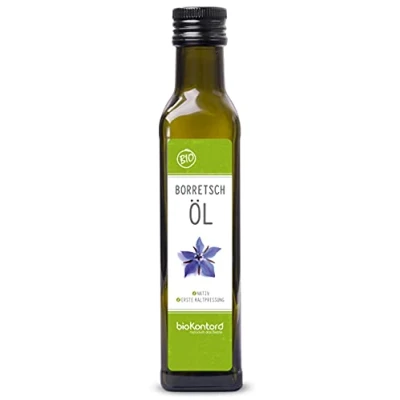 Abbildung von Borretschöl BIO kaltgepresst 250ml I nativ 100% rein Rohkostqualiät von bioKontor