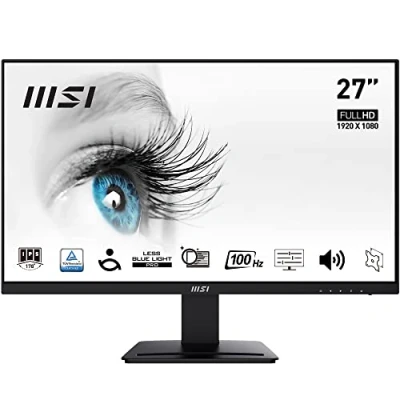 Abbildung von MSI PRO MP161DE E2 15,6 Zoll Full HD Portable Monitor 1920 x 1080 IPS Panel, 60Hz, augenschonender Bildschirm (PC, Laptop, Mobil), Lautsprecher, Gehäuse und Kickstand Mini HDMI 2.0b, 2X USB Typ C