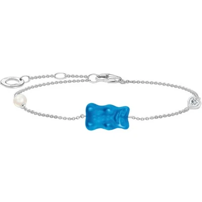 Abbildung von THOMAS SABO Armband x HARIBO Schmuck: mit Goldbär, Kristallglas, Zirkonia (synth) Süßwasserzuchtperle