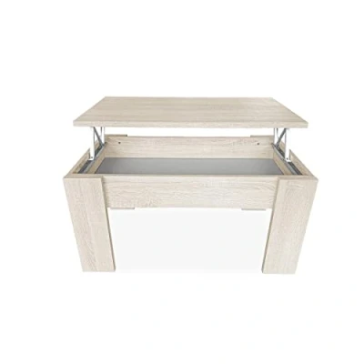 Abbildung von mattfy Couchtisch für Kaffee/Tee, erhöhbar, Wohnzimmer oder Esstisch, Cambria, Maße: 90 cm (Breite) x 50 (T) 46/57 (H)