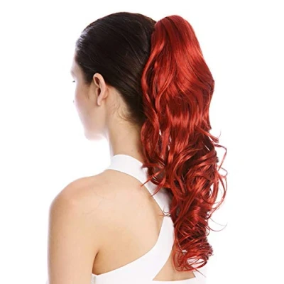 Abbildung von WIG ME UP N399 V 135 Haarteil Zopf Pferdeschwanz lang leicht gelockt lockig Rot Kupferrot 45 cm