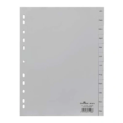 Abbildung von 25 x Durable Register A4 Jan. Dez. PP grau