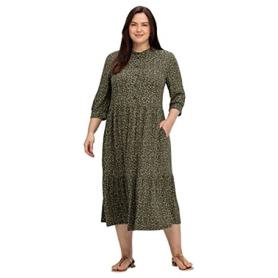 Abbildung von Sheego Jerseykleid &quot;Große Größen&quot;, im Millefleursprint, mit Stufenvolant