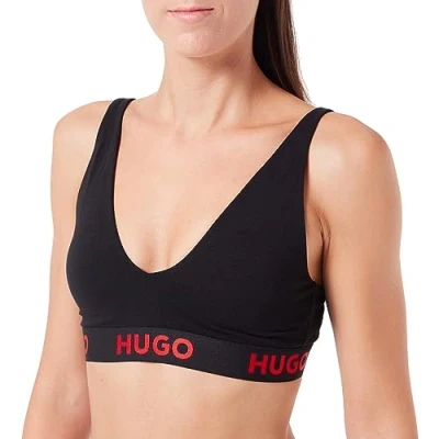 Abbildung von HUGO Sporty Triangel BH, Damen, Größe: Medium, Black