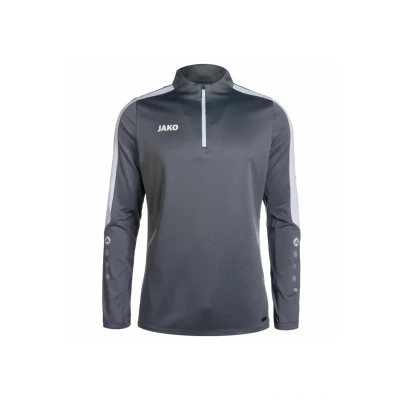 Abbildung von JAKO Power ZIP Langarmshirt, Herren, Größe: Medium, Steingrau